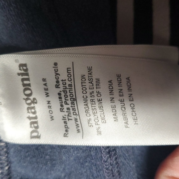 Patagonia Organic Cotton Womens Joggers Size Small Blue - Picture 10 of 14
